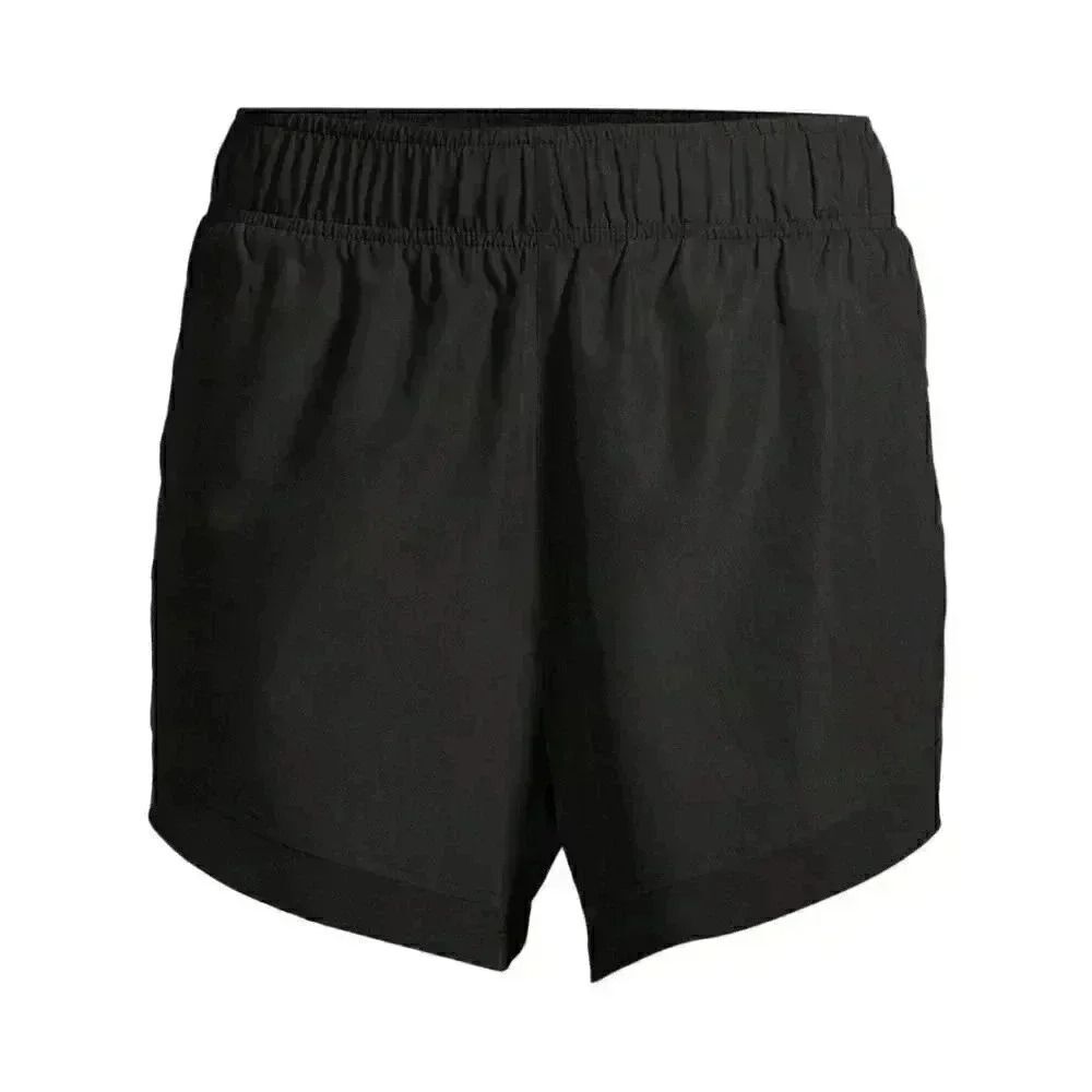 Athletic Works Dri-Works Women's Black Nylon Running Shorts w Brief NEW NWT